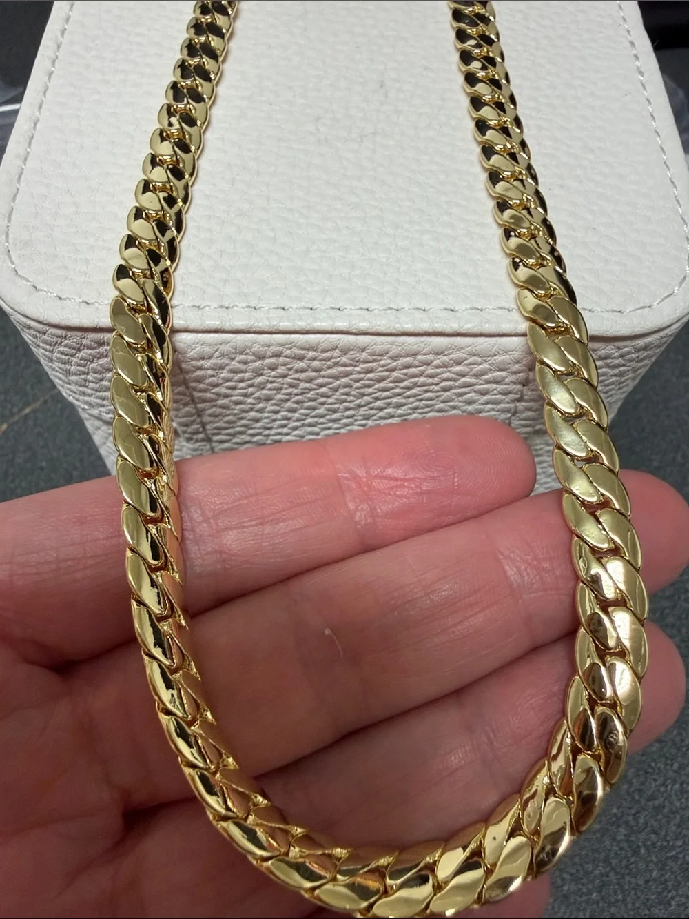14K Gold-Filled Curb/Cuban Chain Necklace for Men - 24”